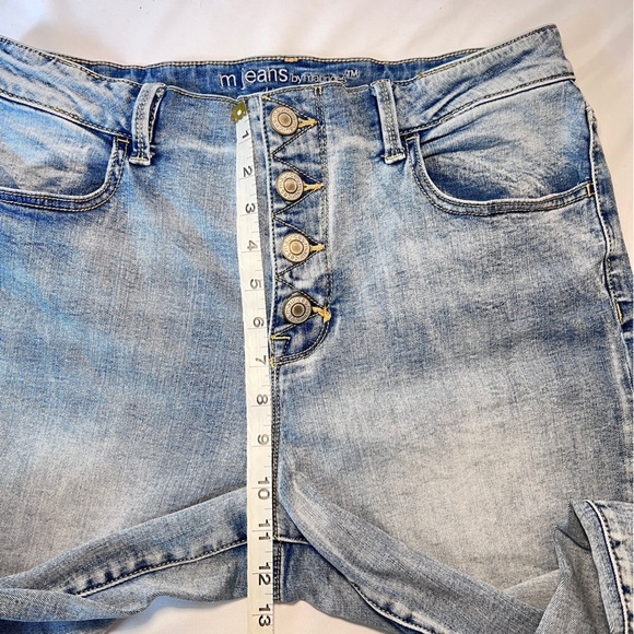 Maurice’s Distressed Button Fly Jeans Size Largw X-Short - Picture 7 of 8